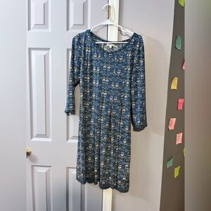 Max Studio Teal and White Patterned Dress